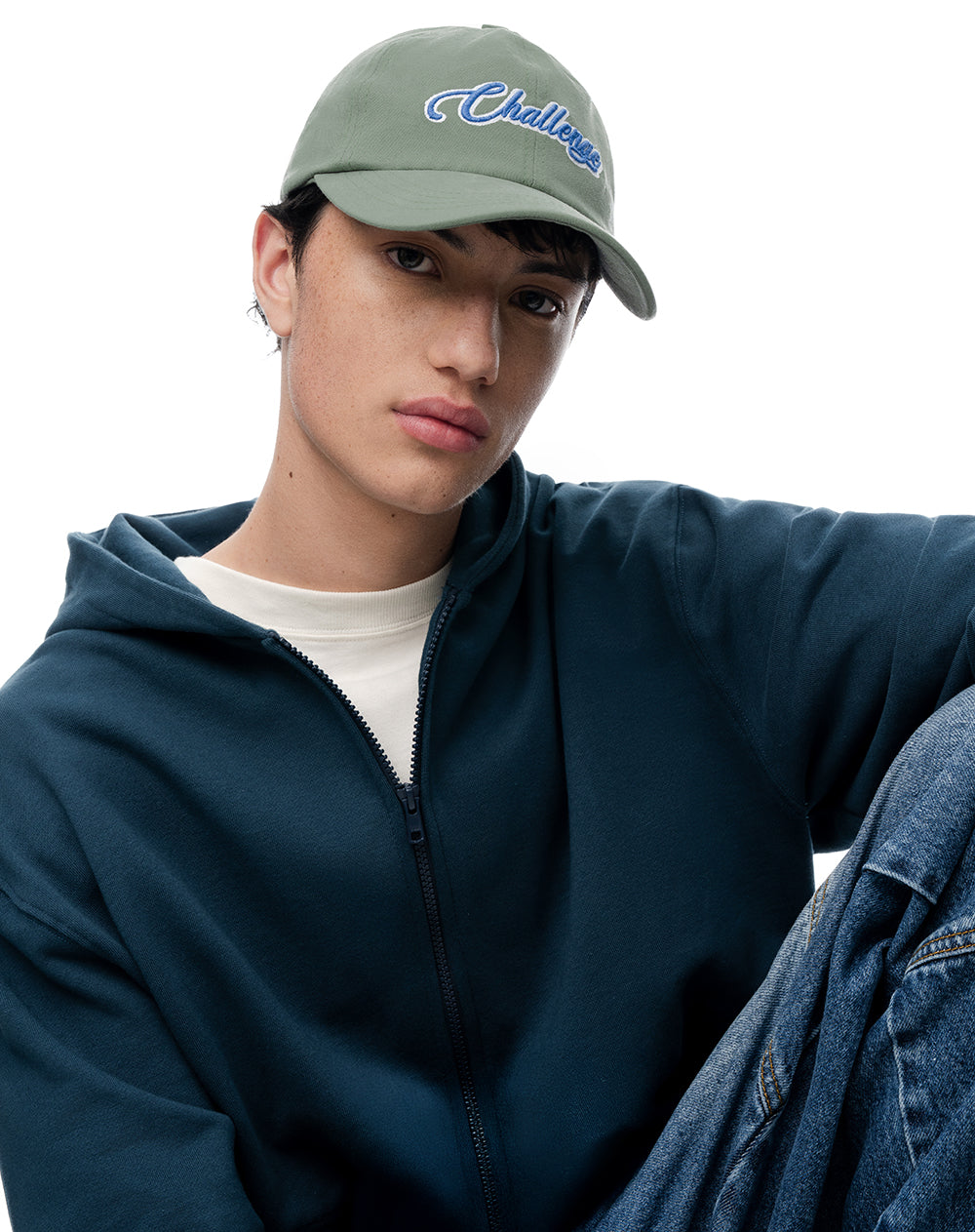 Gorra bordada verde unisex hombre