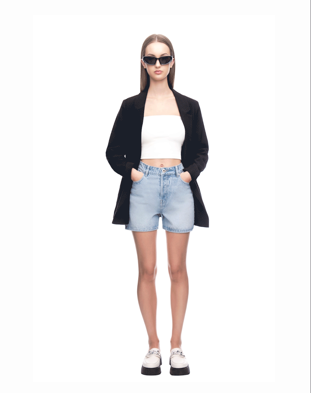 Short indigo medio