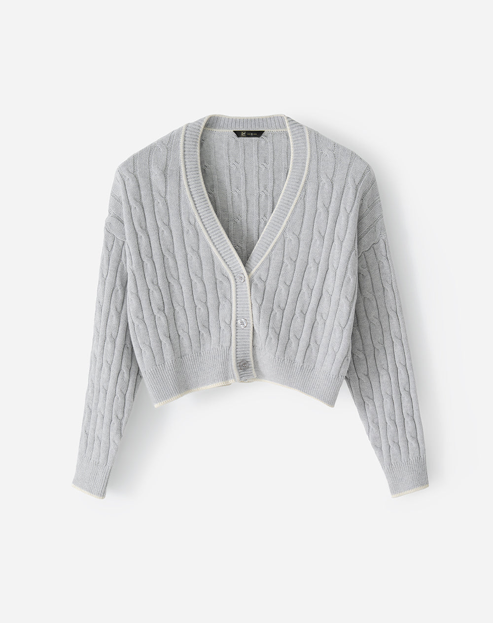 Buzo regular gris jaspe mujer