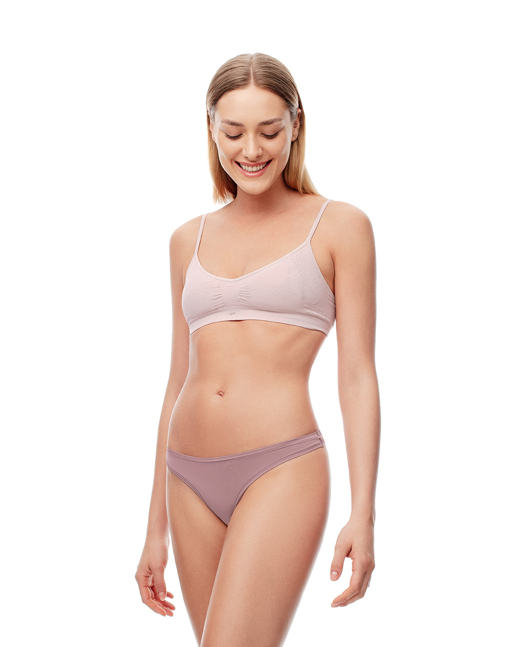 Top soporte medio seamless palo rosa