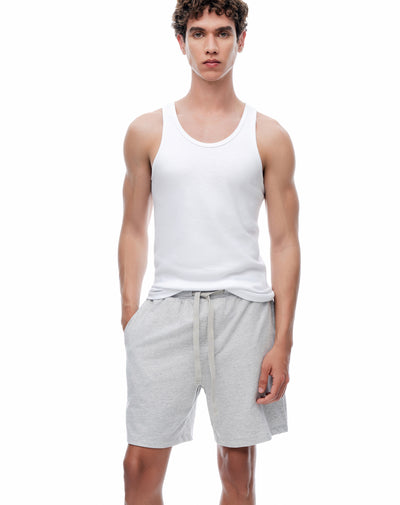 Bermuda regular gris hombre