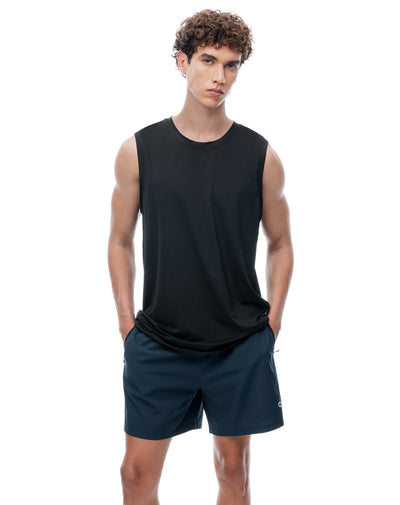 Pantaloneta deportiva azul hombre