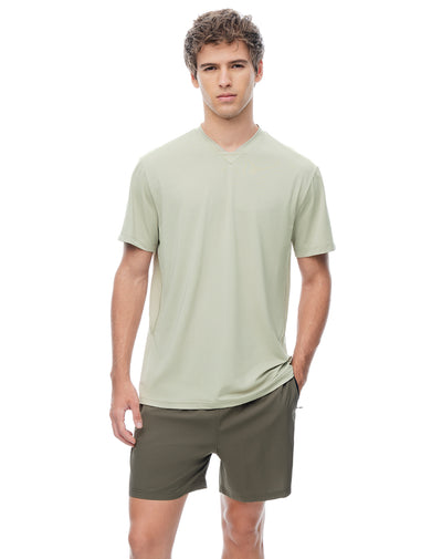 Pantaloneta deportiva café hombre