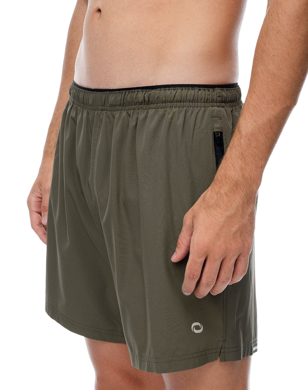 Pantaloneta deportiva café hombre