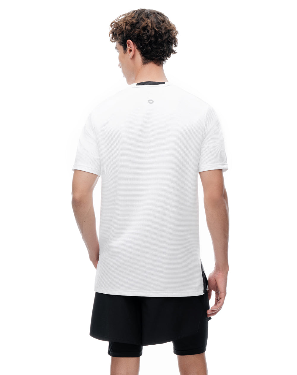 Pantaloneta deportiva malla interna negra hombre