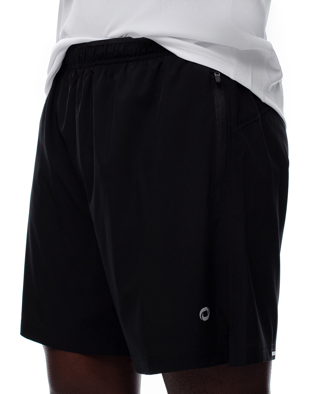 Pantaloneta deportiva malla interna negra hombre