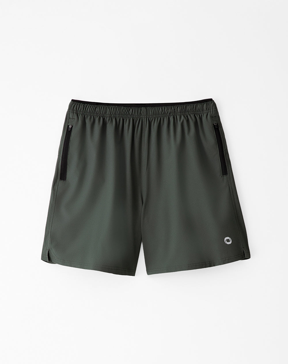 Pantaloneta deportiva malla interna verde hombre
