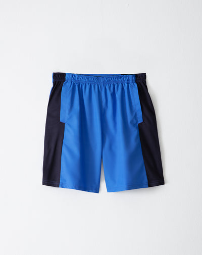 Pantaloneta deportiva secado rápido azul para hombre