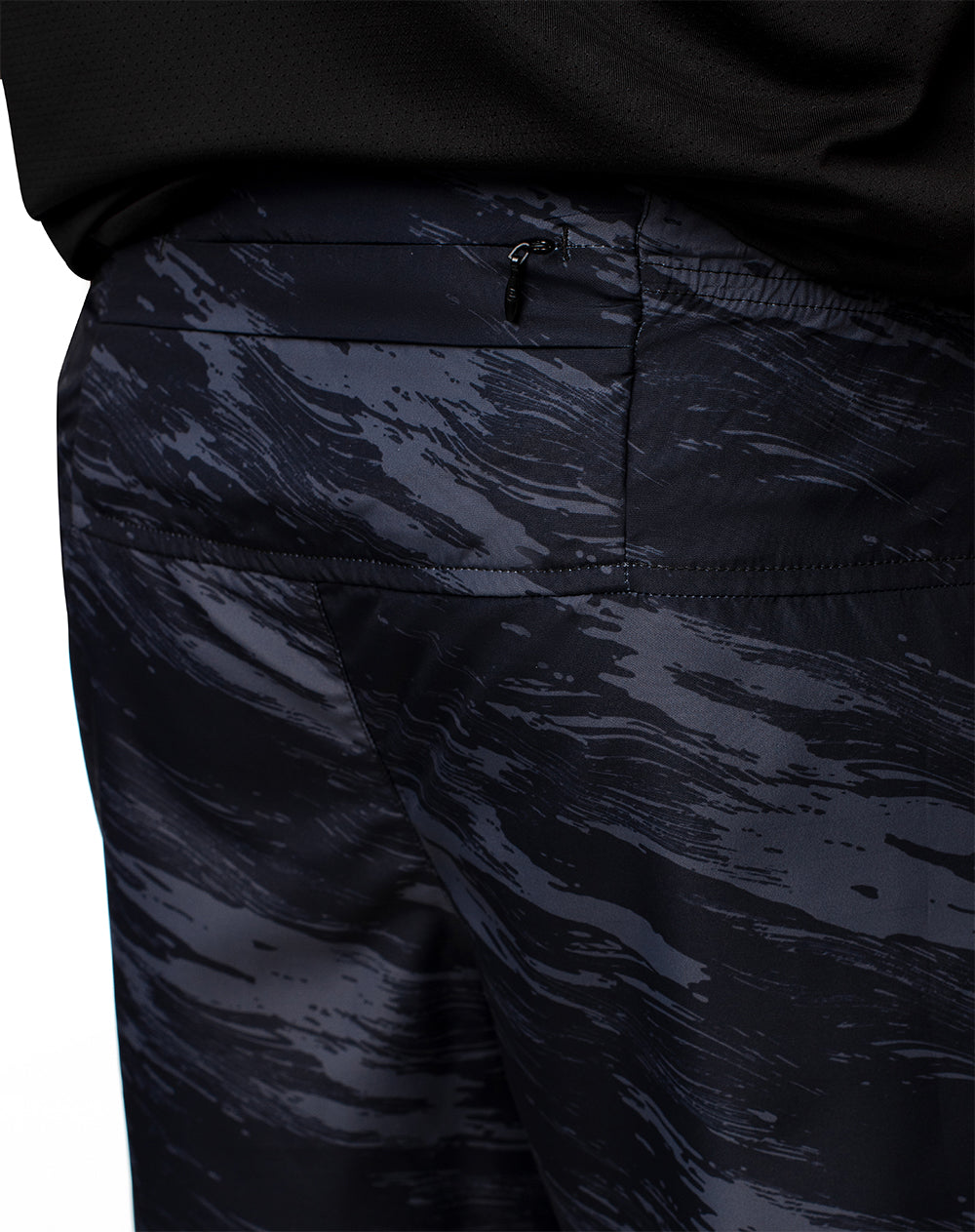 Pantaloneta deportiva secado rápido negra para hombre