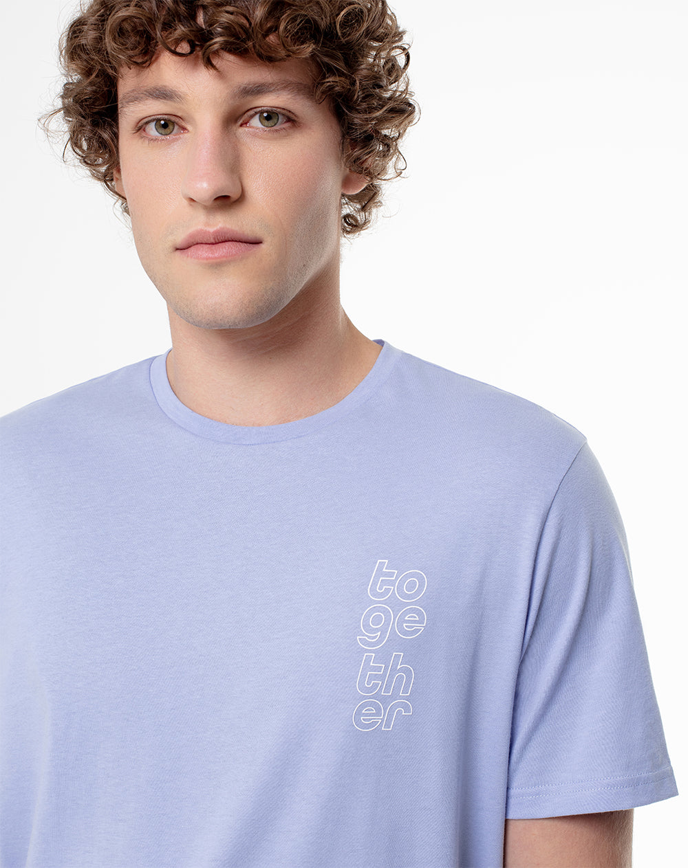 Camiseta oversized fit manga corta azul