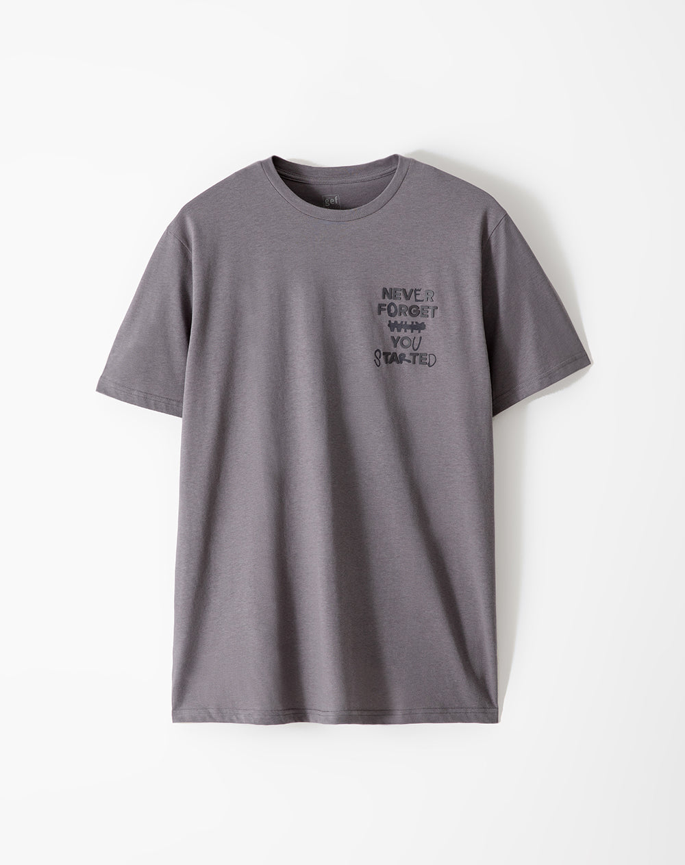 Camiseta oversized fit manga corta gris