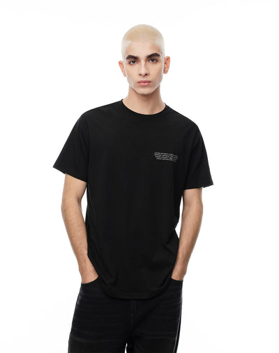 Camiseta regular algodón jersey negro hombre