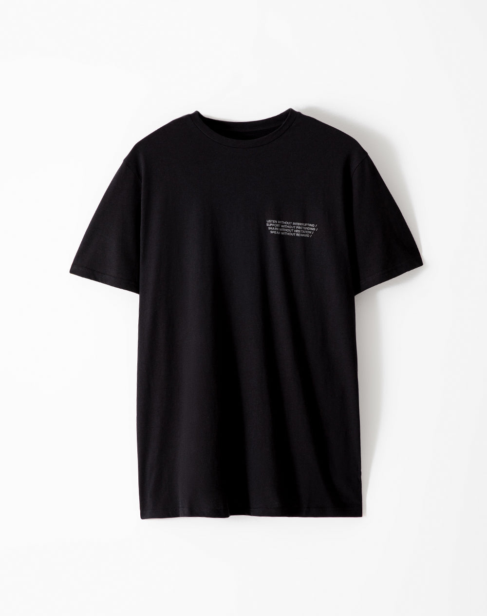 Camiseta oversized fit manga corta negra