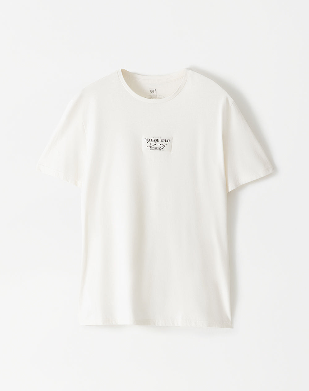 Camiseta oversized fit manga corta vainilla