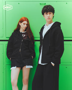 Buzo tipo hoodie negro unisex GEF | MORAT