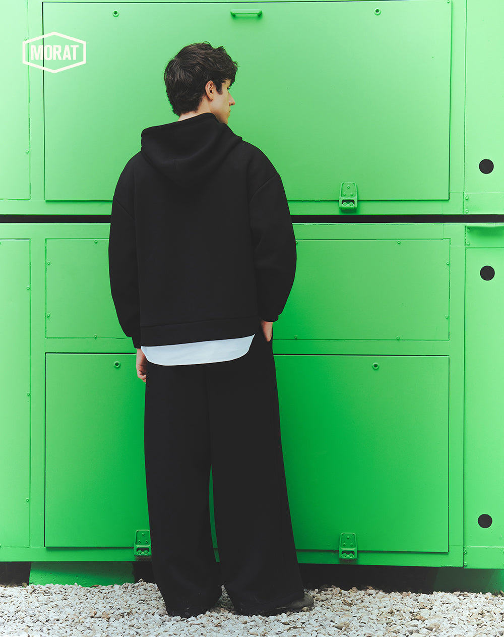 Buzo tipo hoodie negro unisex GEF | MORAT