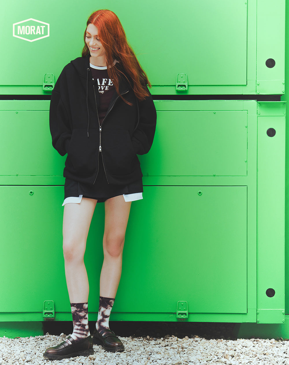 Buzo tipo hoodie negro unisex GEF | MORAT