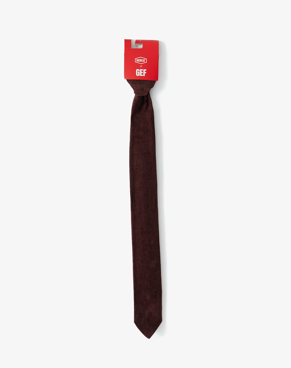 Corbata corduroy café unisex GEF | MORAT