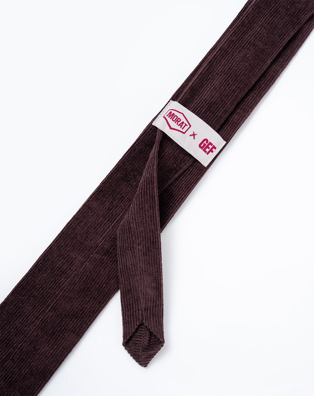 Corbata corduroy café unisex GEF | MORAT