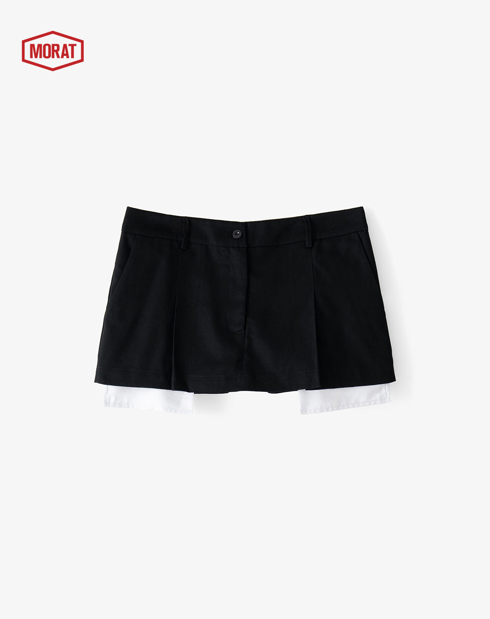Falda short tiro medio negro mujer GEF | MORAT