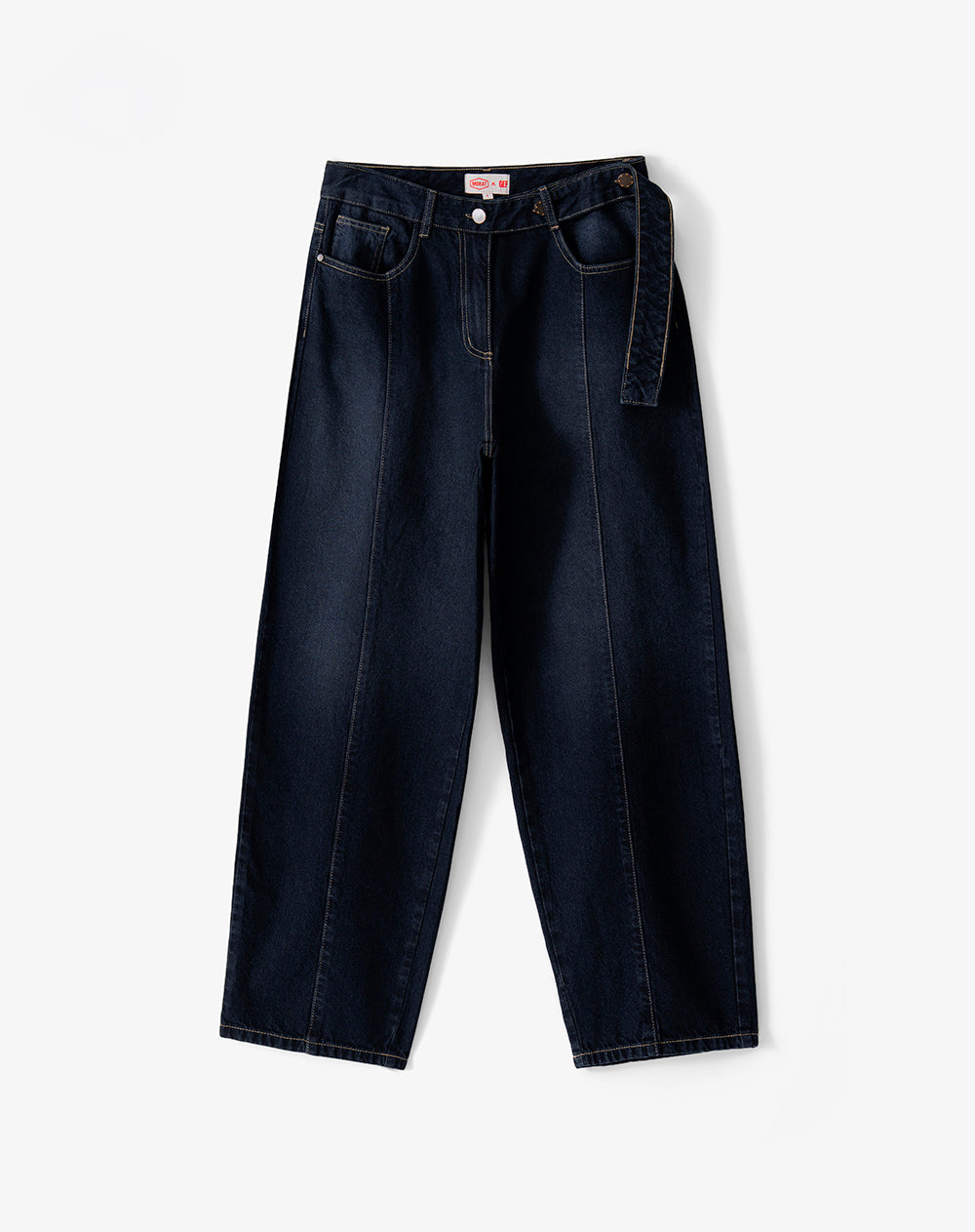 Jean baggy índigo oscuro mujer