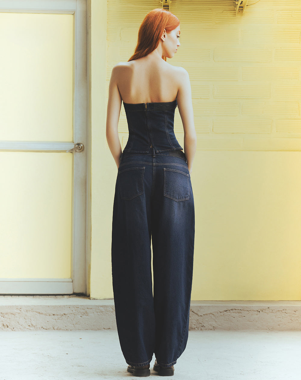 Jean baggy índigo oscuro unisex
