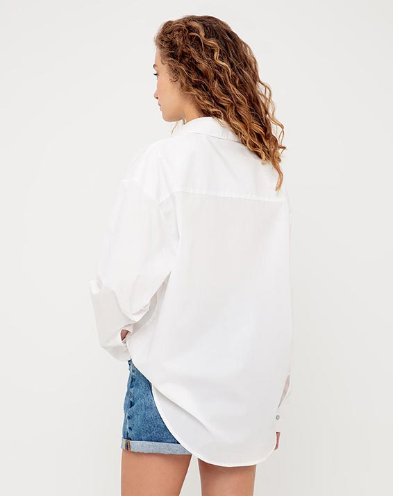 Perforar radiador contrabando Camisa Manga Larga Blanca Mujer | Obtén Camisa Manga Larga