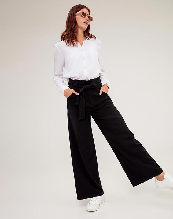 Pantalones Negros para Mujer - Compra Online Pantalones Negros