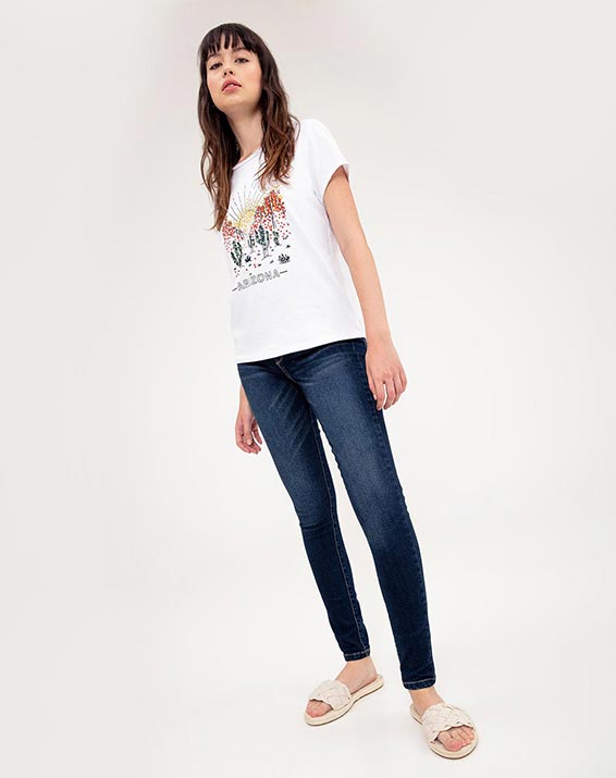 Jeans Índigo Oscuro Para Mujer - Compra Online Jeans Índigo Oscuro Para  Mujer en