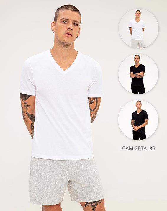 Camiseta Blanca Manga Corta para Hombre - Compra Online Camiseta Blanca  Manga Corta para Hombre en